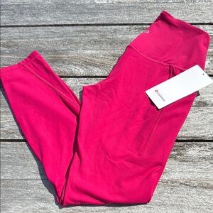 Lululemon Align High-Rise Pant Pockets 25" Passionate pink LEGGING size 6‎ NWT